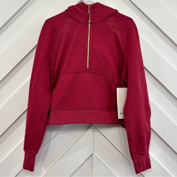 NWT Lululemon Scuba Oversized Half Zip Hoodie Size XS/S In Magenta Smoke/Gold - Picture 1 of 7